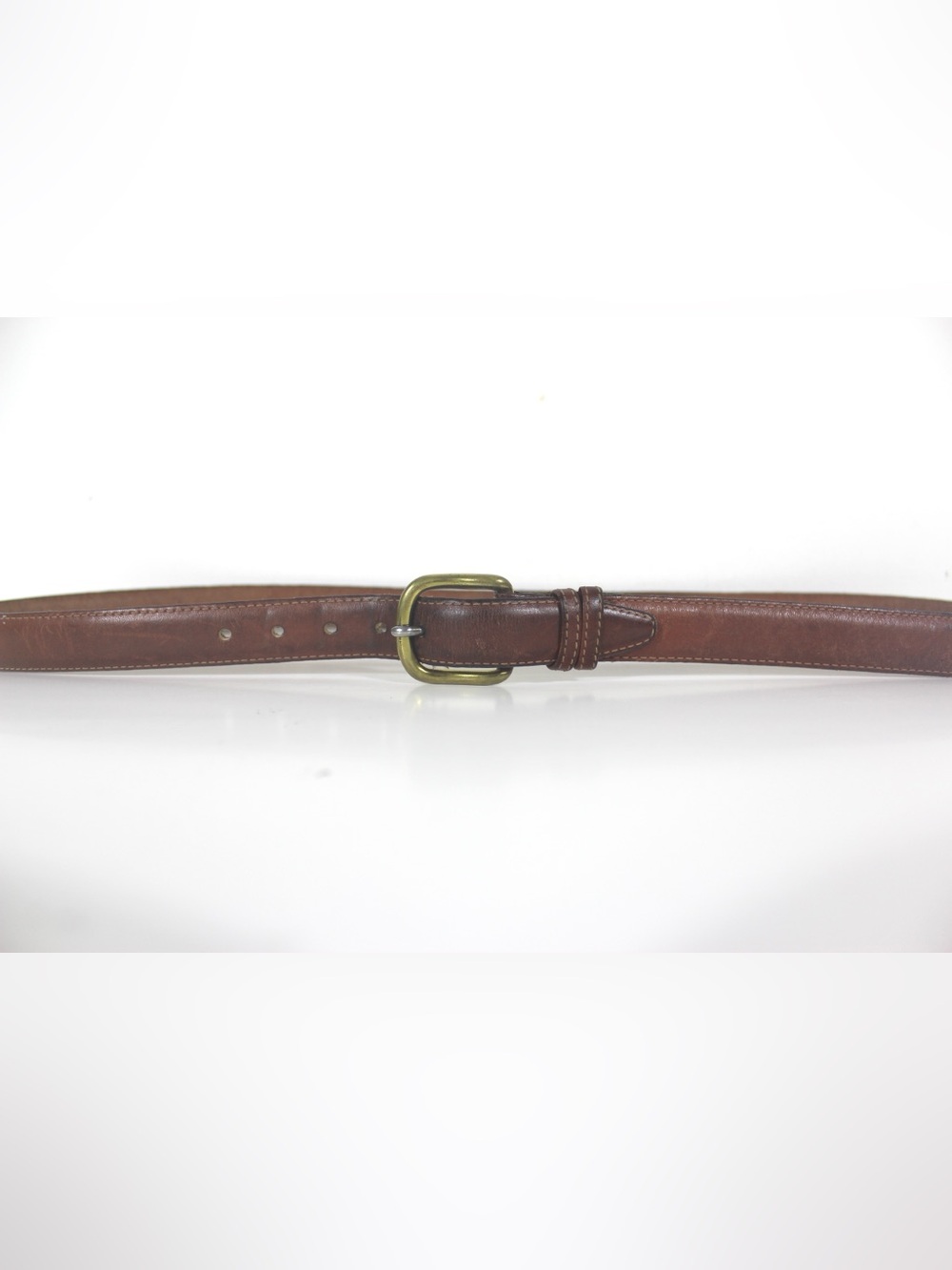 Vintage Worn In Distressed Grunge Cognac Brown Leather Narrow unisex Thrashed